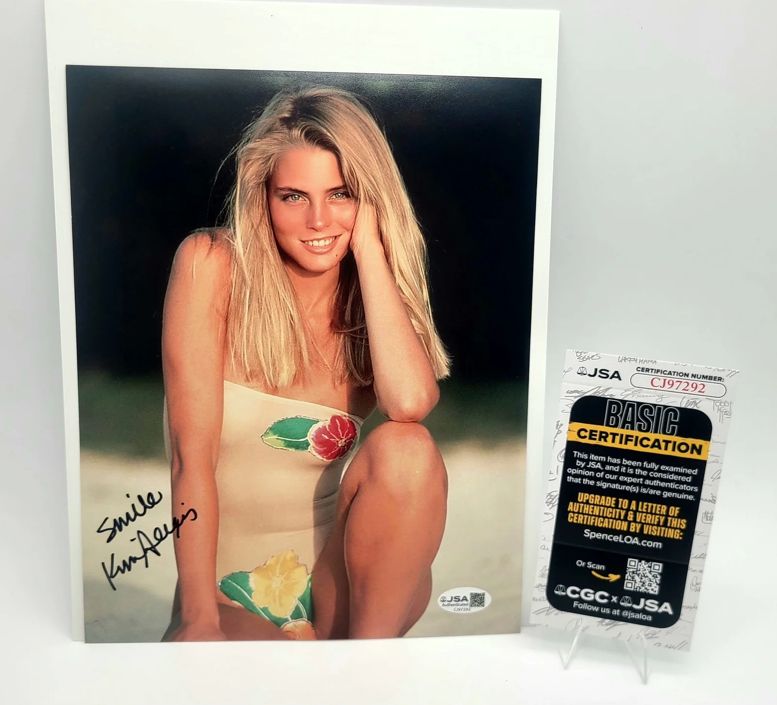 Kim Alexis — Kim Alexis Signed 8x10 Photo 1980s Supermodel Autograph JSA COA, image 5