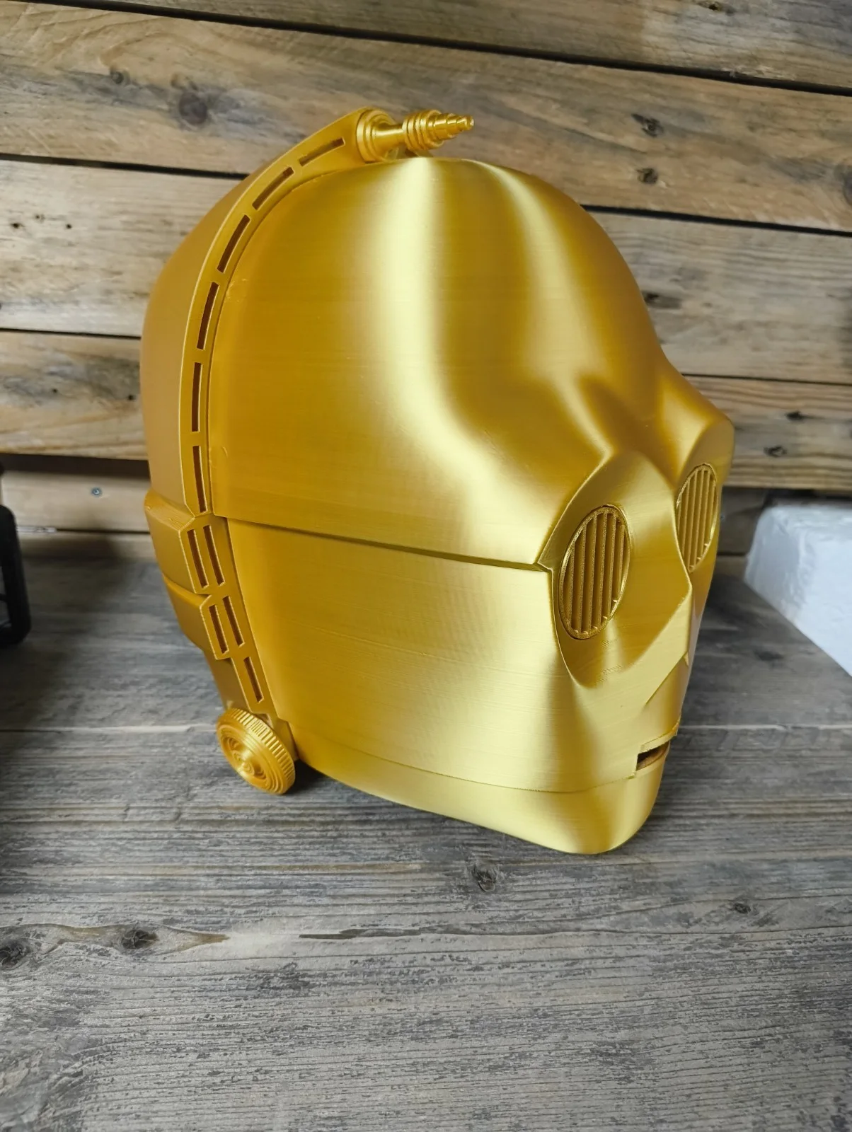 C-3PO Star Wars Helmet 3D Printed Raw | C3po Magnetic Mask | Cosplay/Display, image 2