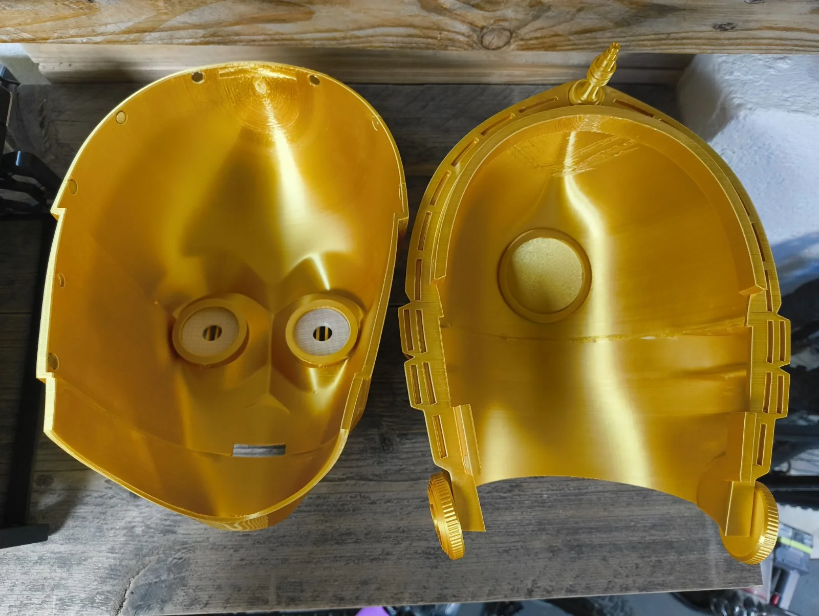 C-3PO Star Wars Helmet 3D Printed Raw | C3po Magnetic Mask | Cosplay/Display, image 5