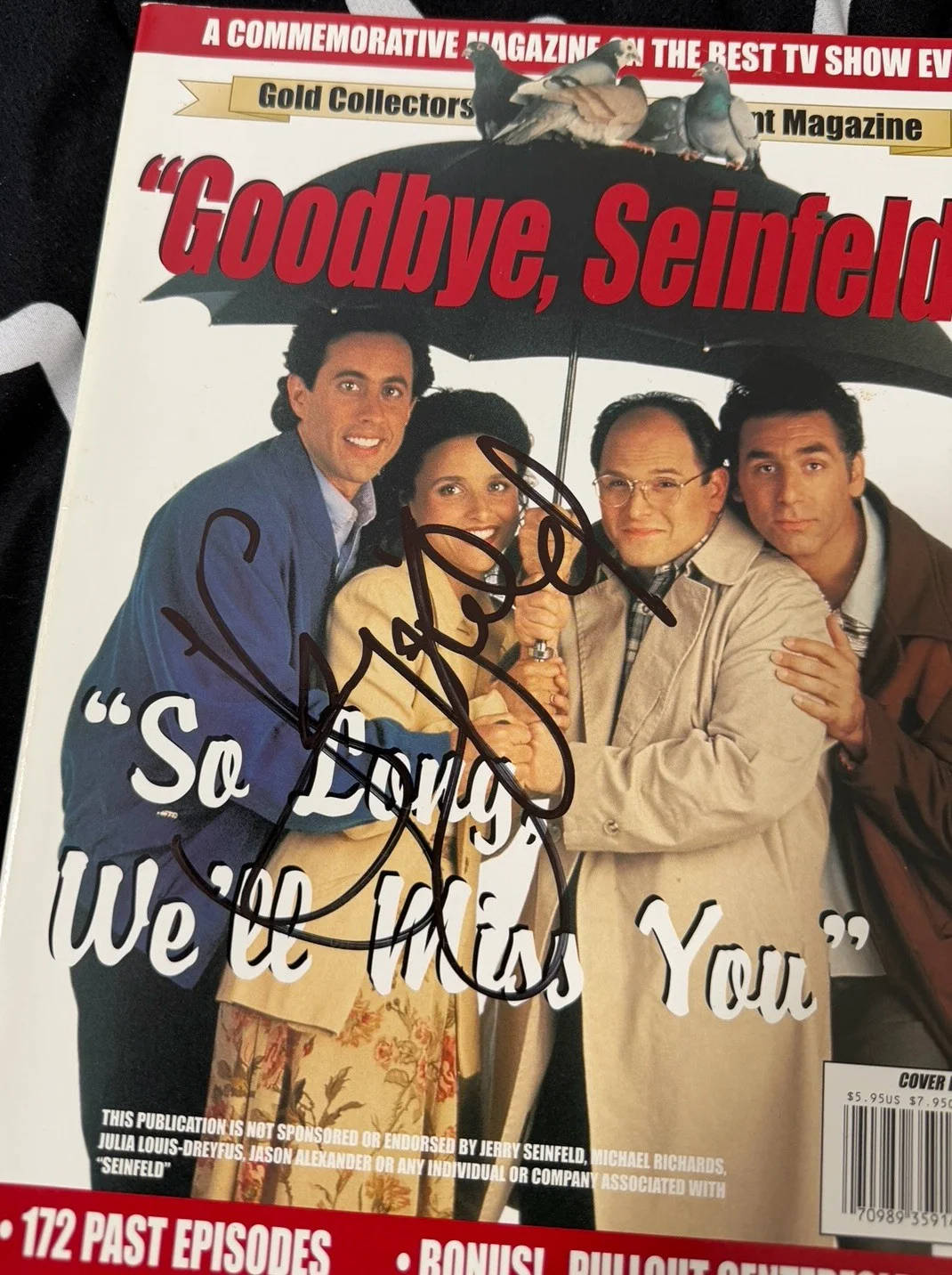 JERRY SEINFELD SIGNED GOODBYE SEINFELD MAGAZINE RARE AUTOGRAPHED, image 2