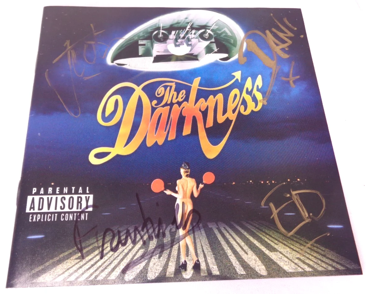 The Darkness: Permission To Land CD Signed Booklet Autographed by Band Hard Rock, image 2