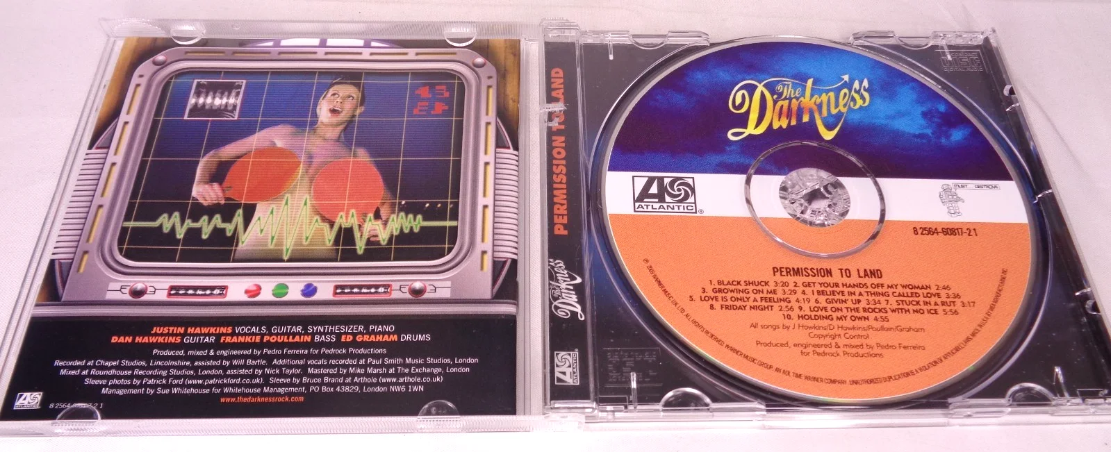The Darkness: Permission To Land CD Signed Booklet Autographed by Band Hard Rock, image 3