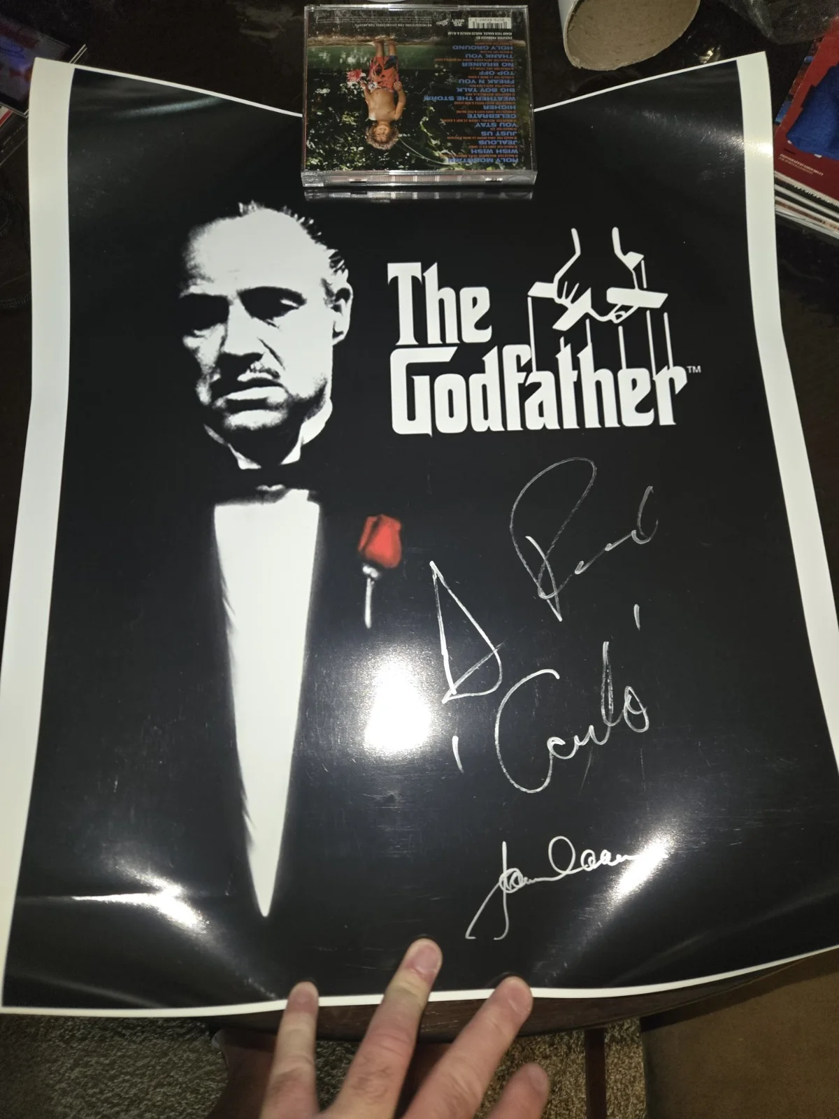 James Caan — James Caan Signed The Godfather 16x20 Movie Poster Autograph Sonny