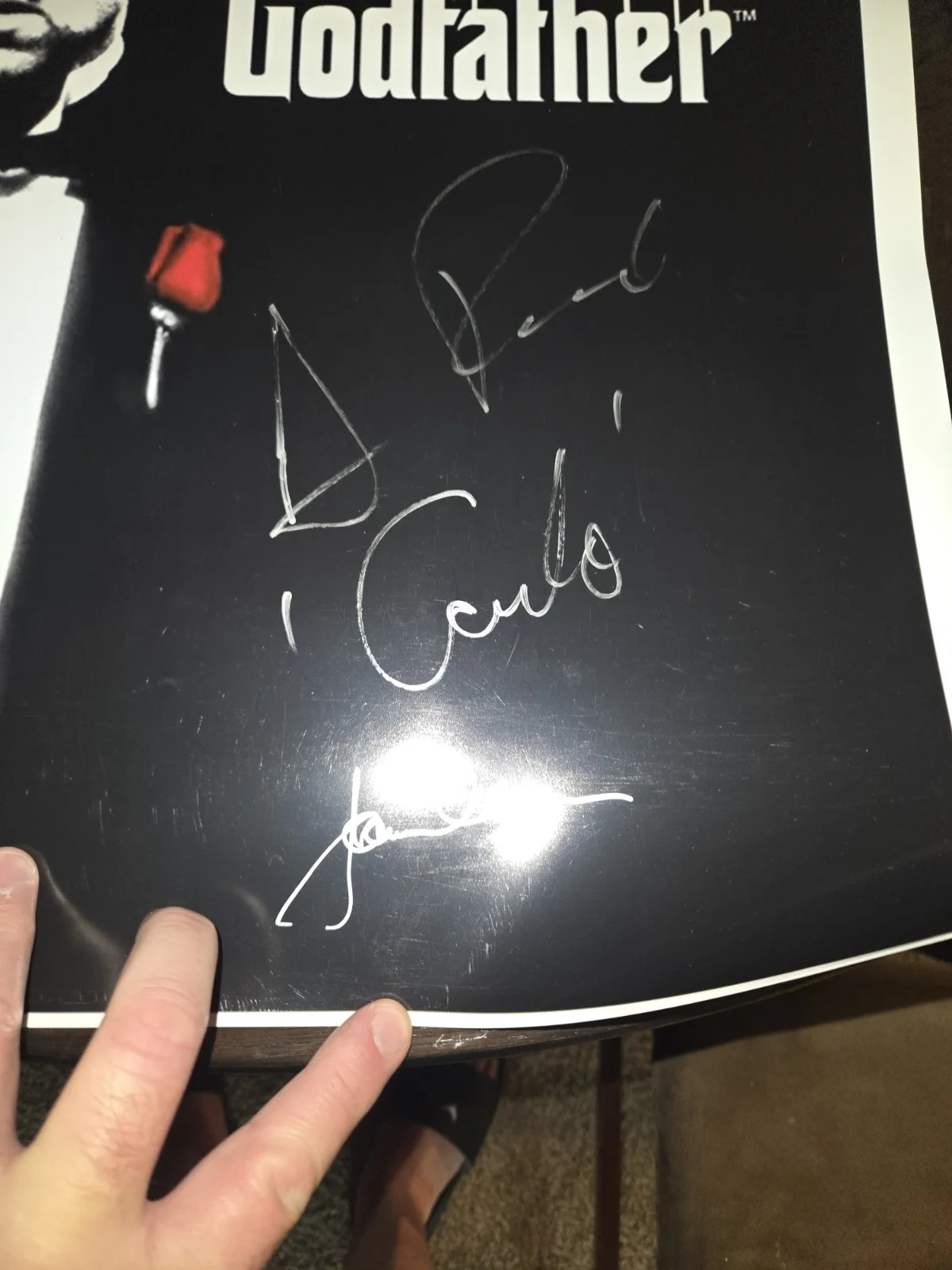 James Caan — James Caan Signed The Godfather 16x20 Movie Poster Autograph Sonny, изображение 3