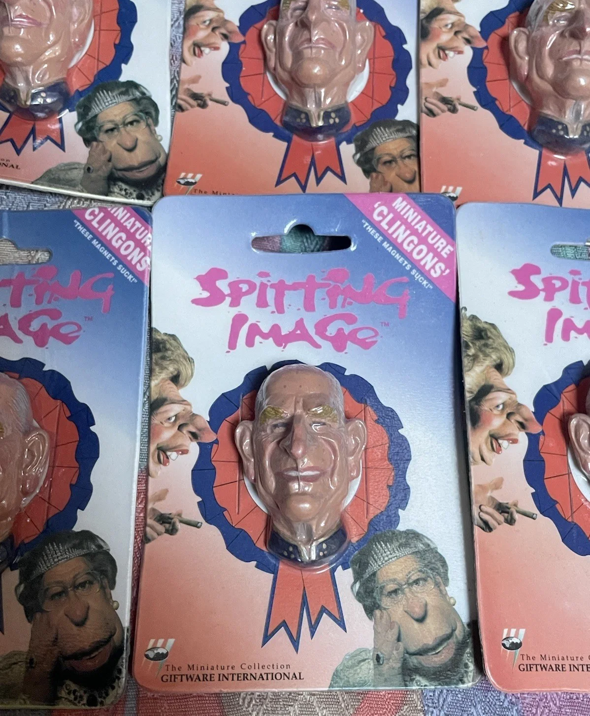Vintage Rare Spitting Image Miniature Clingons Magnet Fridge Prince Philip, изображение 2