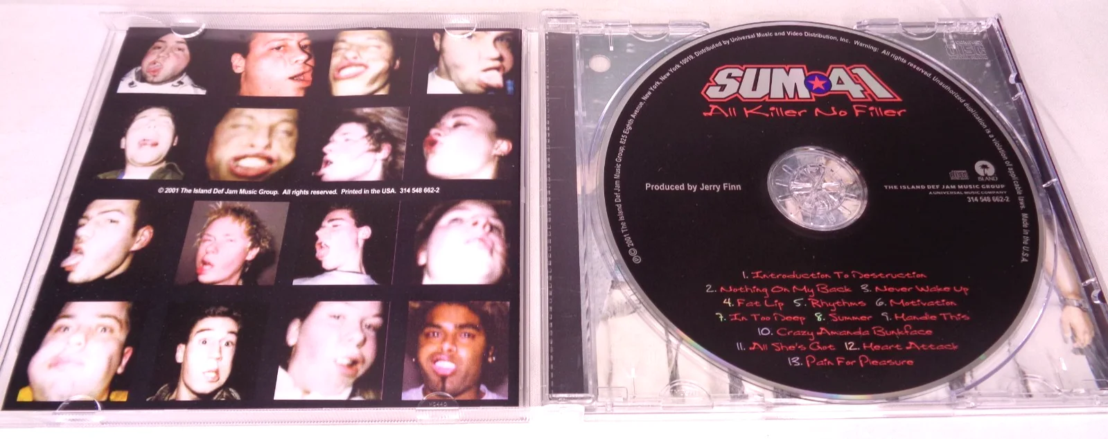 SUM 41: All Killer No Filler CD Signed Booklet Autographed by Band Canadian Rock, изображение 3