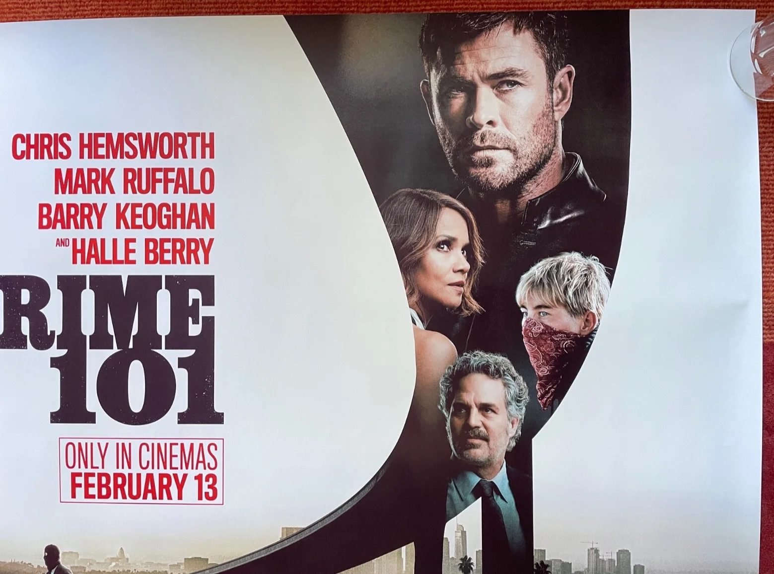 CRIME 101 (2026) Original UK Advance Quad Movie Poster Halle Berry, изображение 3