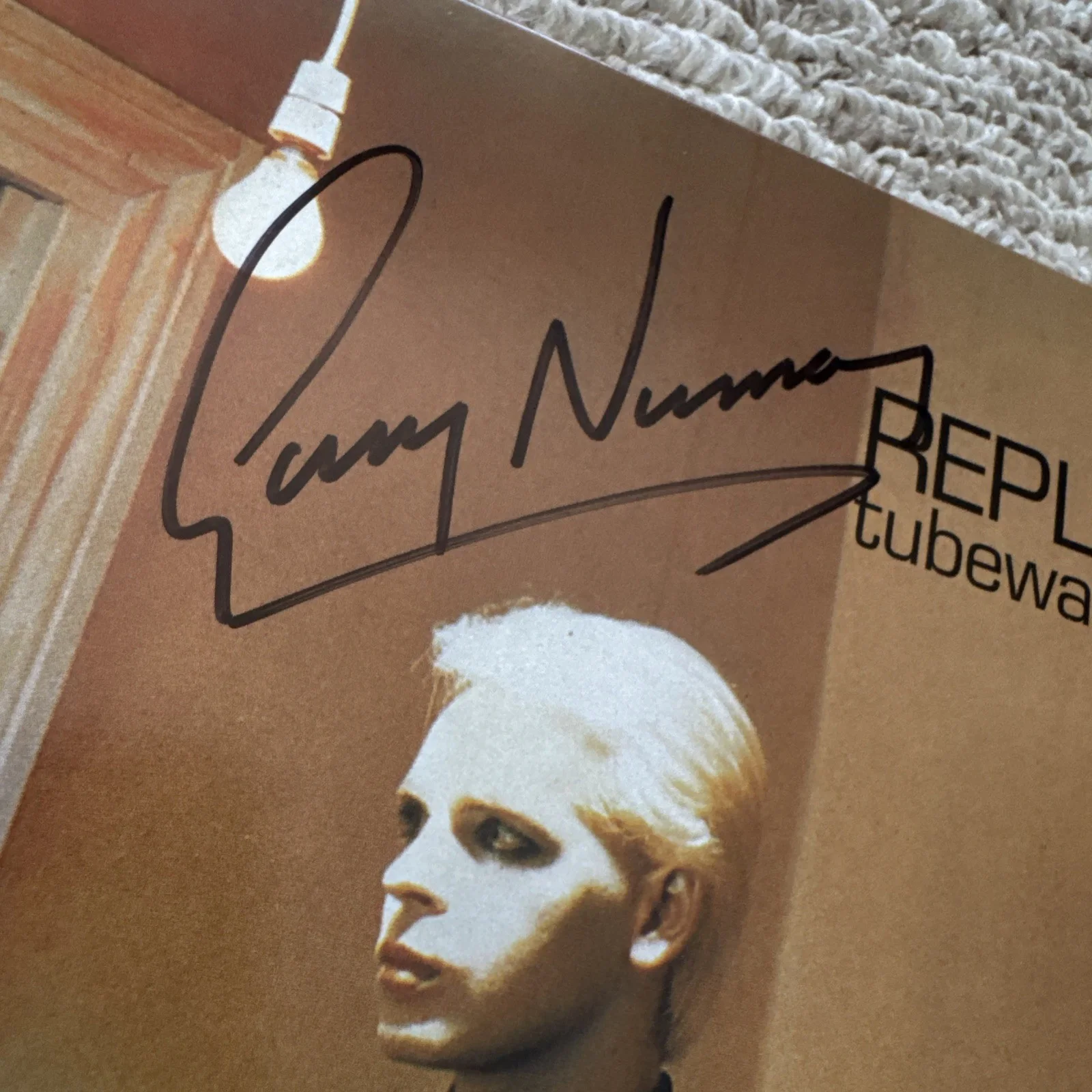 Gary Numan Tubeway Army Replicas Signed Vinyl LP Autograph Rare, image 2