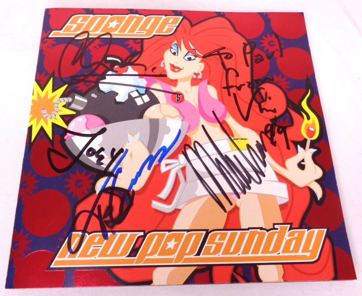 Sponge: New Pop Sunday CD Signed Booklet Autographed by Band Detroit Rock, image 2