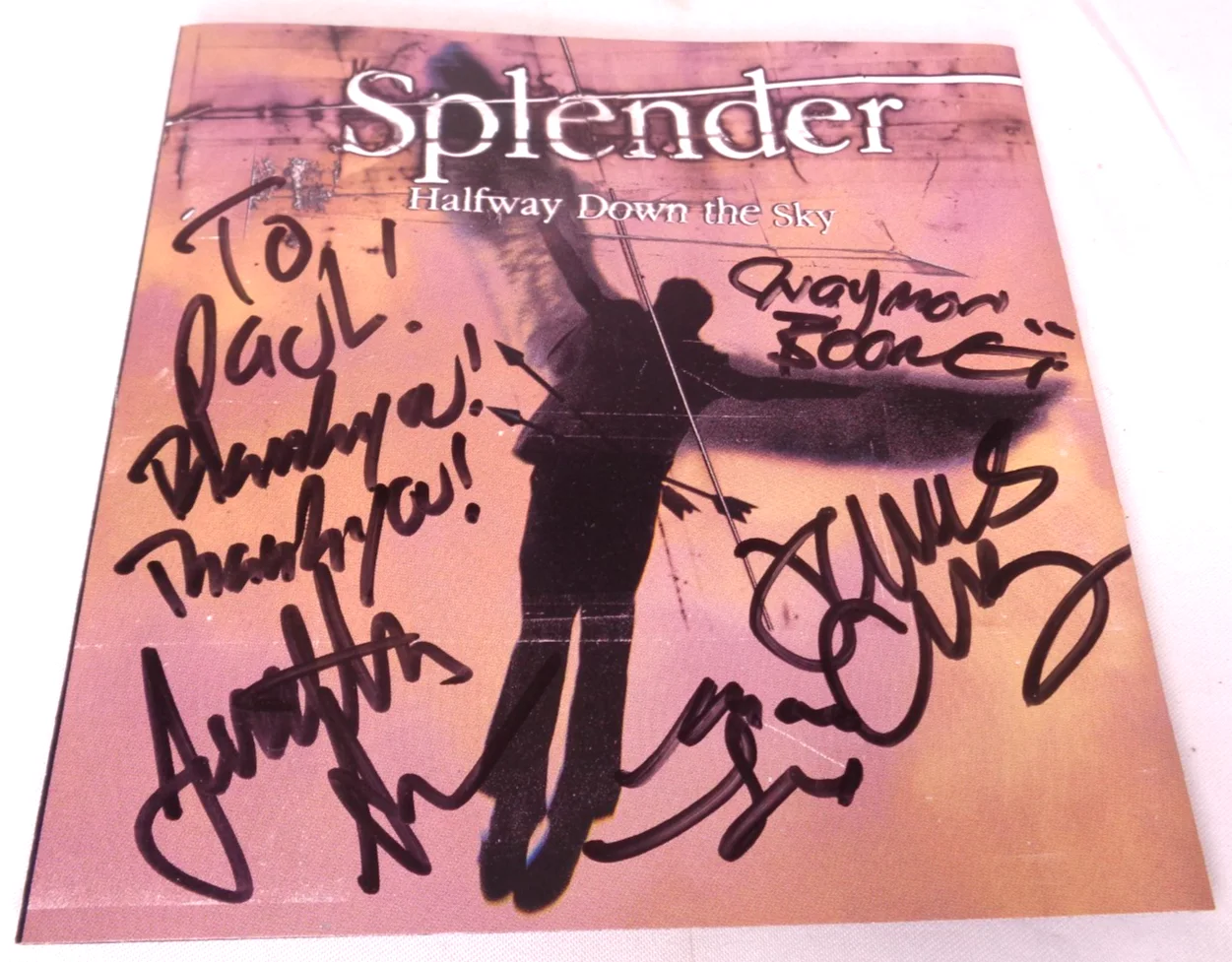 Splender: Halfway Down The Sky CD Signed Booklet Autographed by Band NYC Rock, image 2
