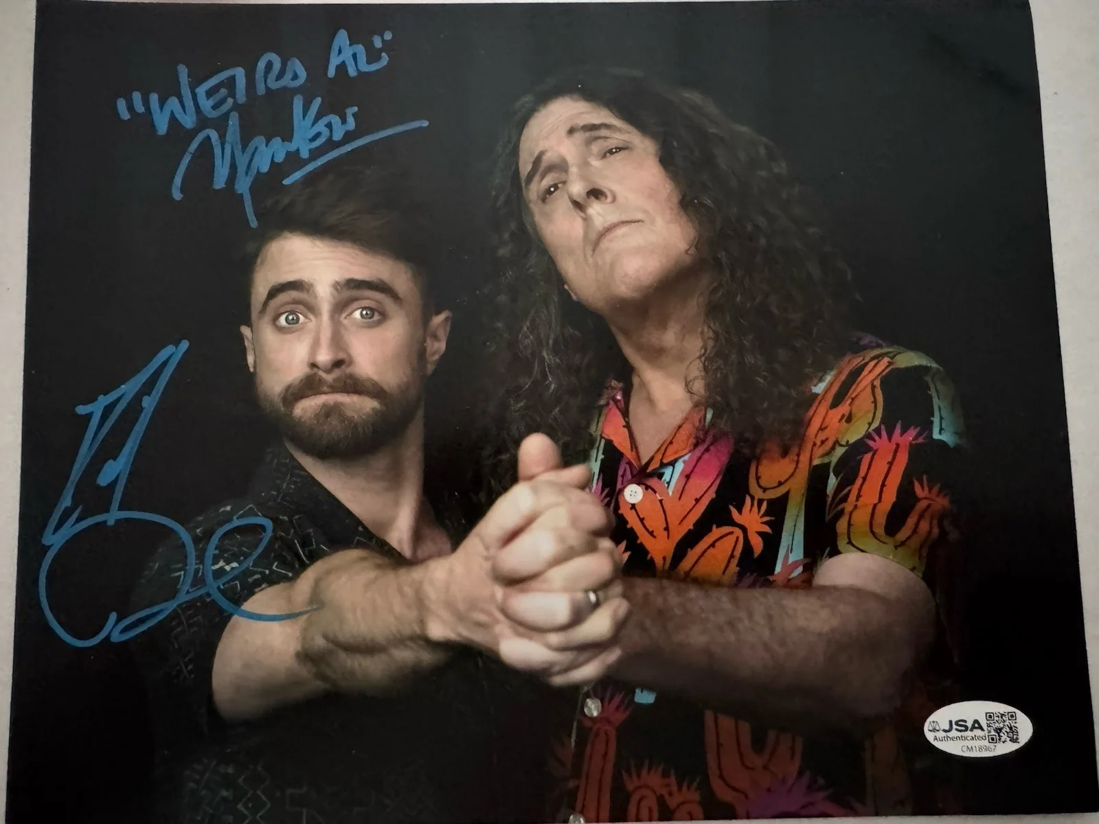 Weird Al Yankovic & Daniel Radcliffe — Daniel Radcliffe & Weird Al Yankovic Signed Auto 8x10 Photo With JSA