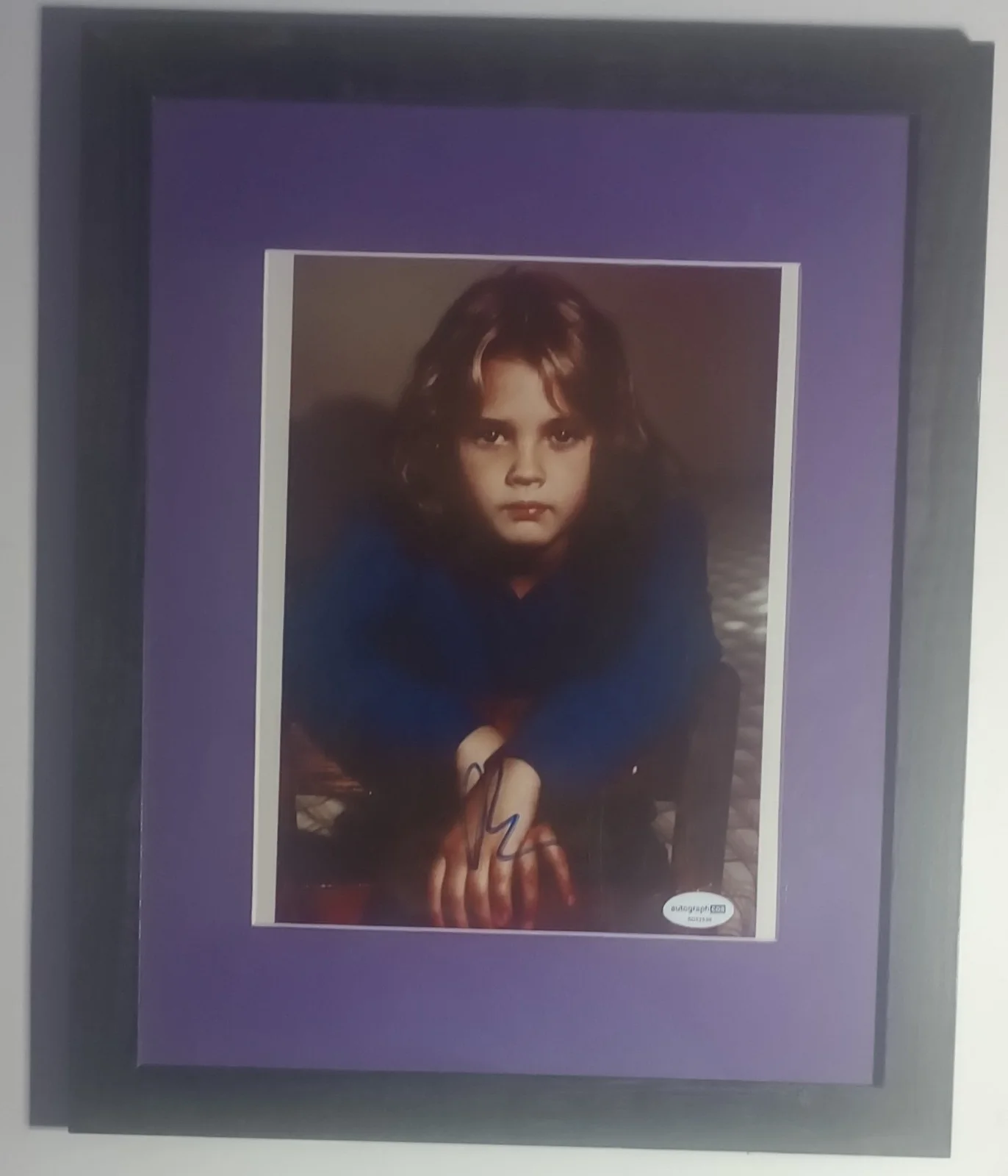 Drew Barrymore Signed 8x10 Firestarter Photo Framed Display (ACOA), image 2