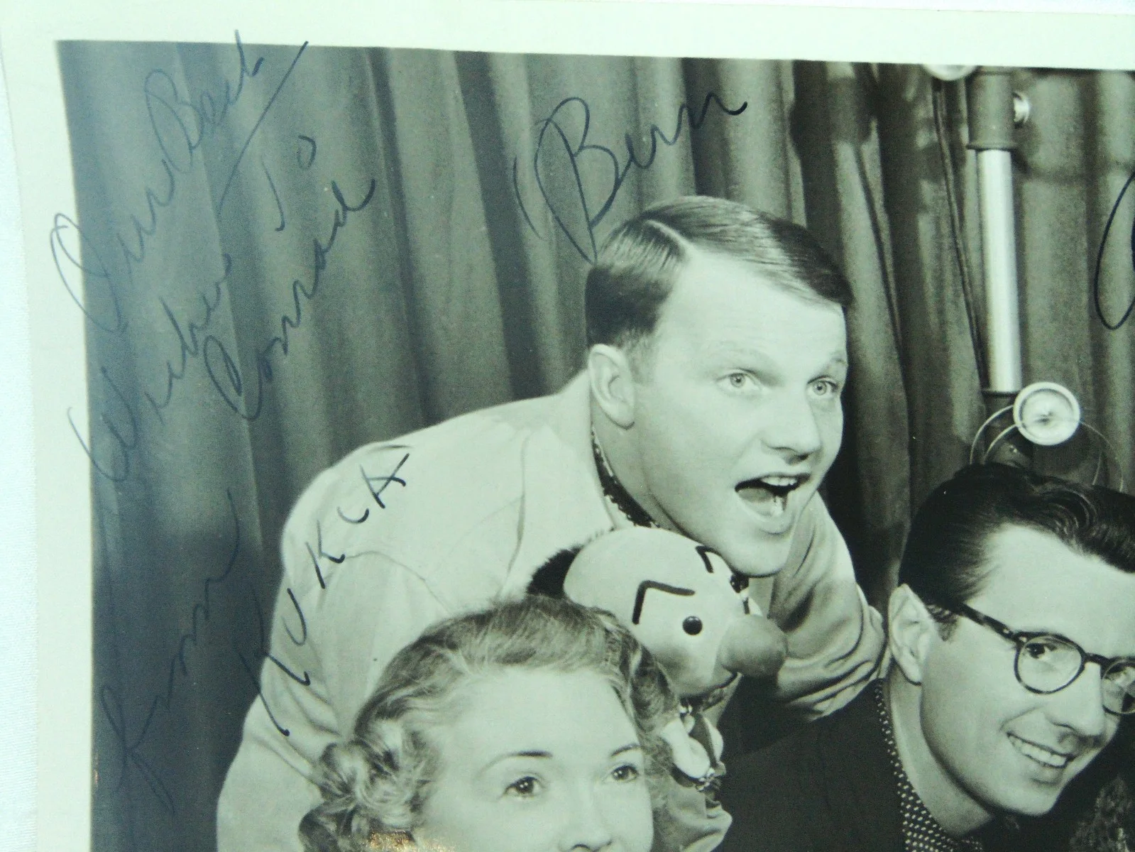 Fran Allison, Burr Tillstrom, Kukla, Jack Fascinato, Ollie — KUDLA FRAN & OLLIE Signed Photo Burr Tillistrom, Fran Allison Jack Fascinato, изображение 2