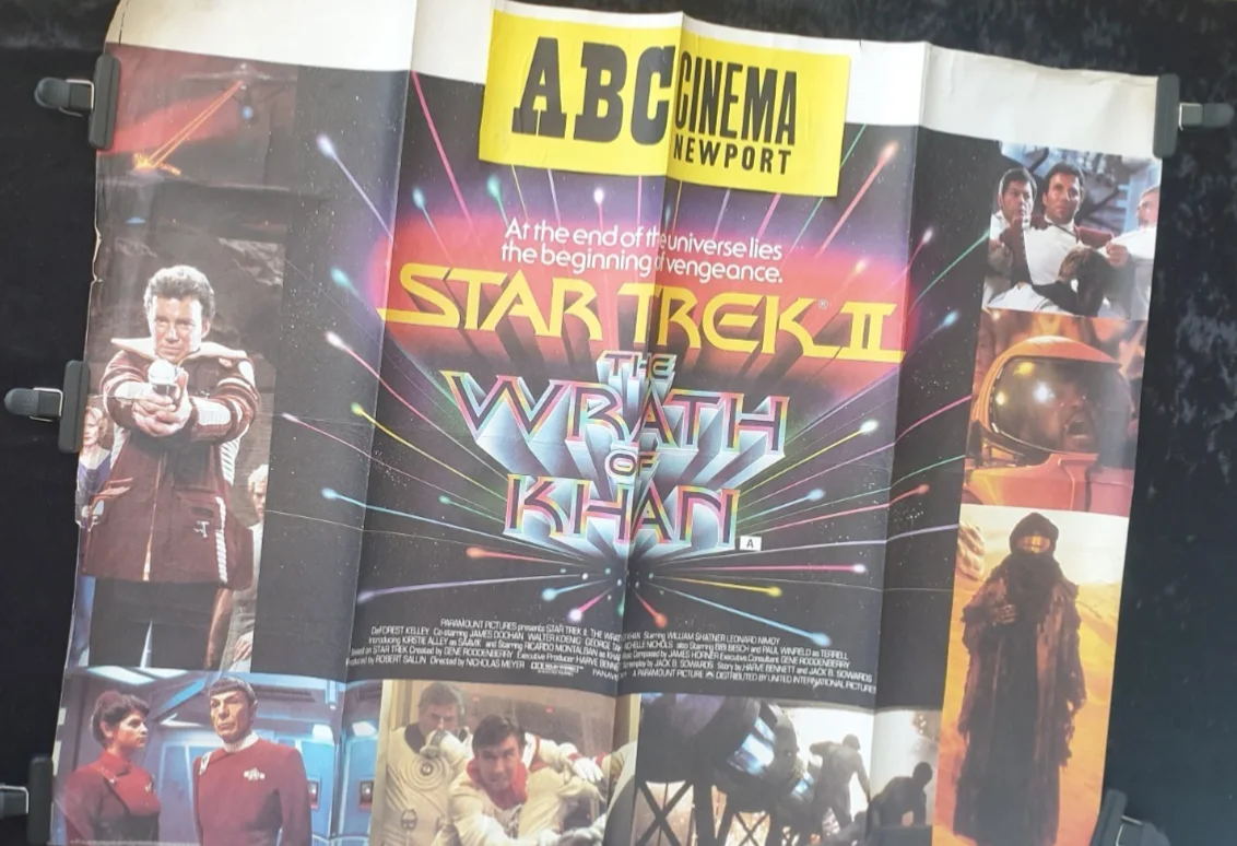 Star Trek II Wrath of Khan Original UK Quad Movie Poster 40x30 Shatner Nimoy, изображение 2