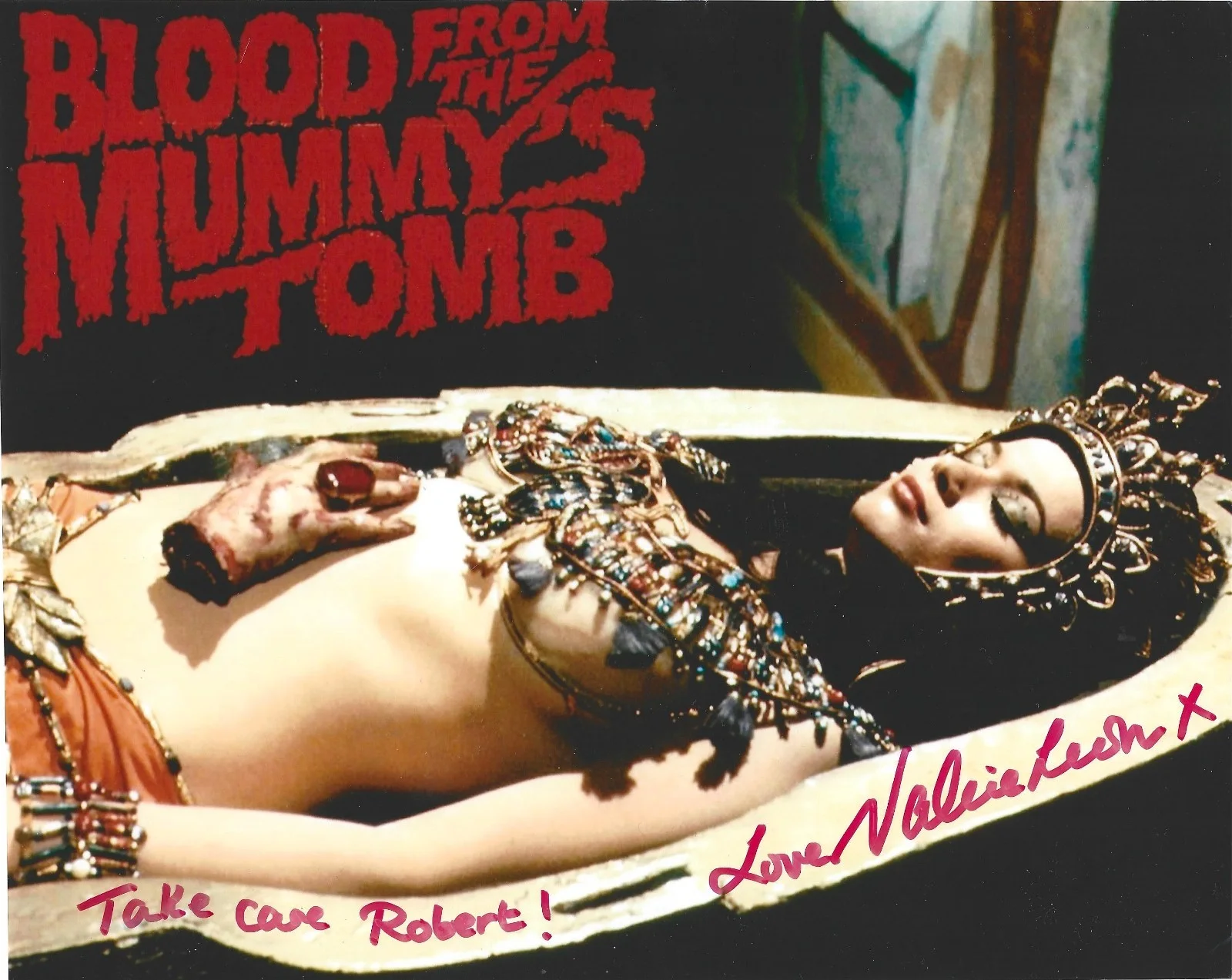 Valerie Leon — Valerie Leon as Margaret 8x10 Signed 'Blood From the Mummy's Tomb' Photo