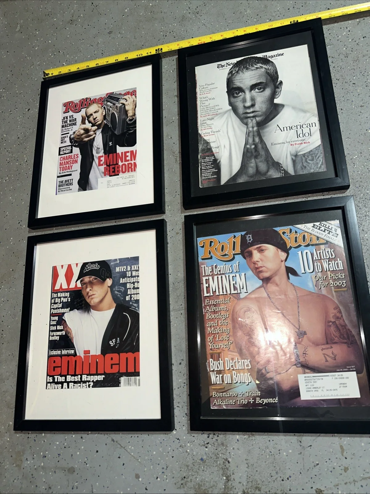 Eminem Vintage OG Magazine Wall Art Slim Shady Marshall Mathers Set Of Four (4), изображение 3