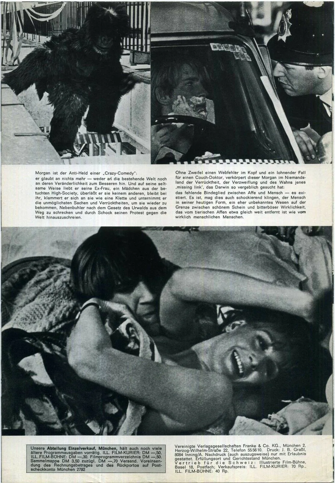 MORGAN 1966 Vanessa Redgrave, David Warner GERMAN BROCHURE, image 3