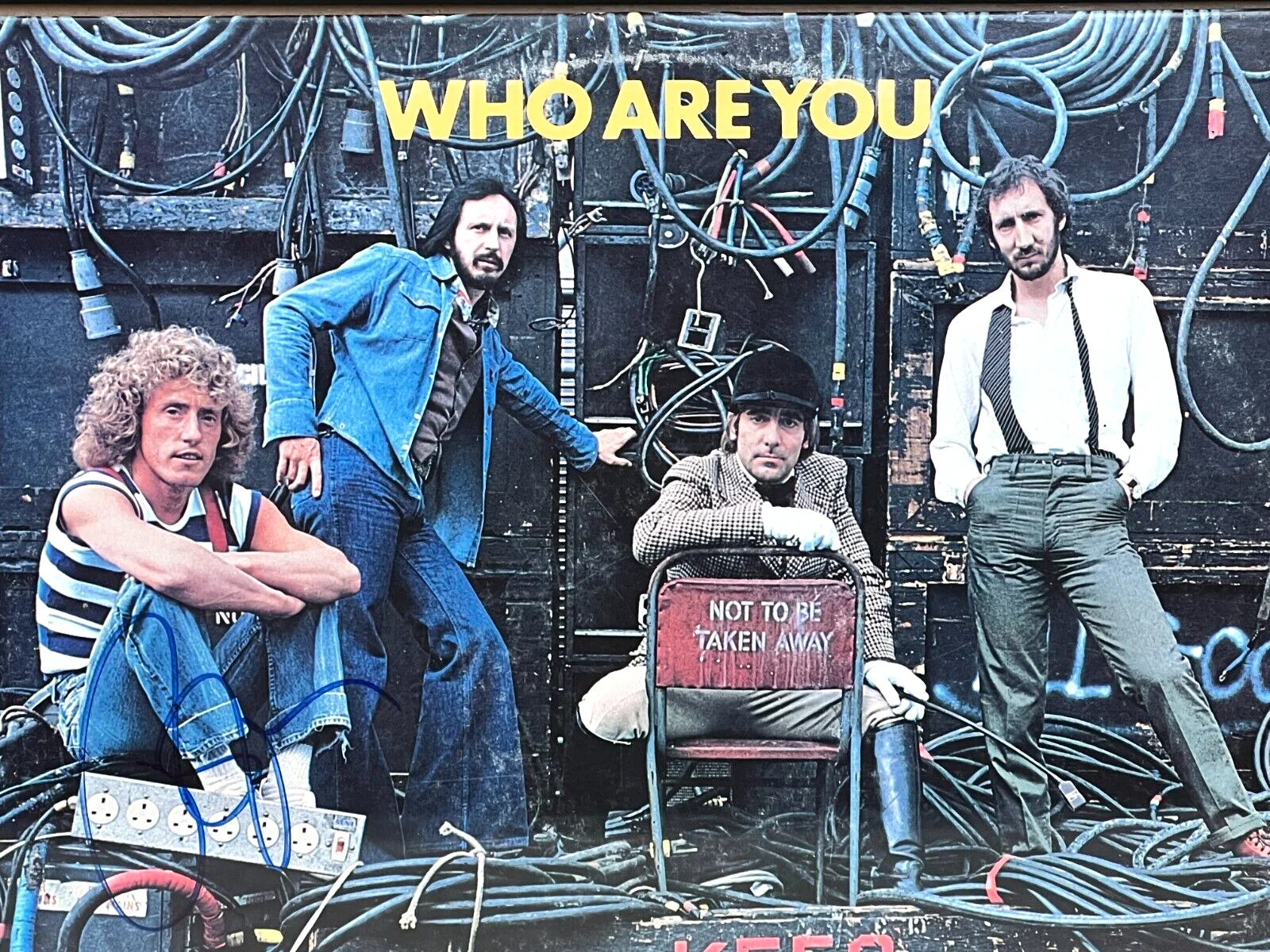 The Who Album Who Are You Signed by Roger Daltrey Original LP & Sleeve Framed, изображение 2