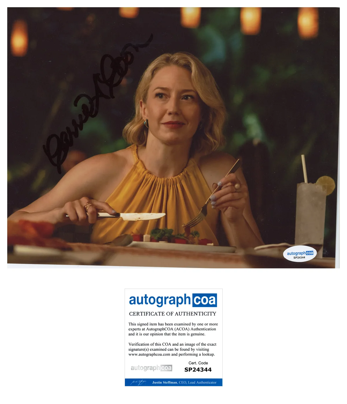Carrie Coon — Carrie Coon Signed Autographed THE WHITE LOTUS 8x10 Photo PROOF ACOA J Proxima