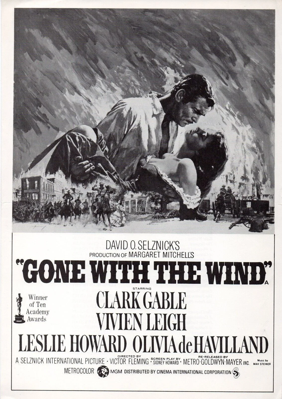 GONE WITH THE WIND 1939 Vivien Leigh, Clark Gable, Leslie Howard UK BROCHURE, image 3