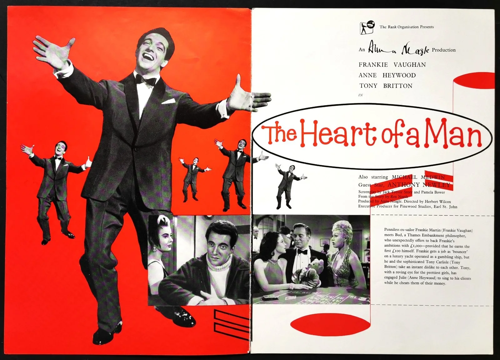 HEART OF A MAN 1959 Frankie Vaughan, Anne Heywood, Tony Britton BROCHURE, изображение 2