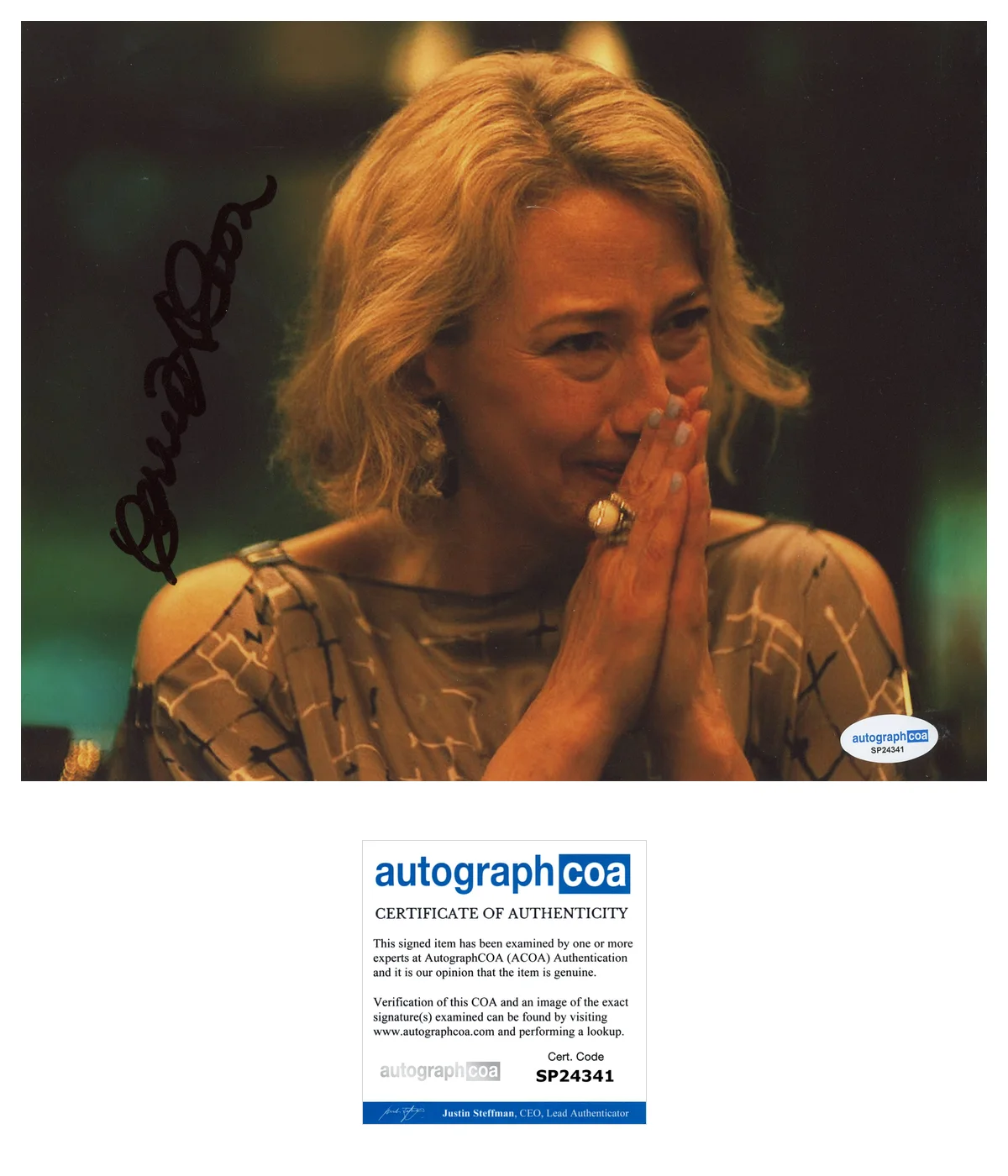 Carrie Coon — Carrie Coon Signed Autographed THE WHITE LOTUS 8x10 Photo PROOF ACOA I Proxima