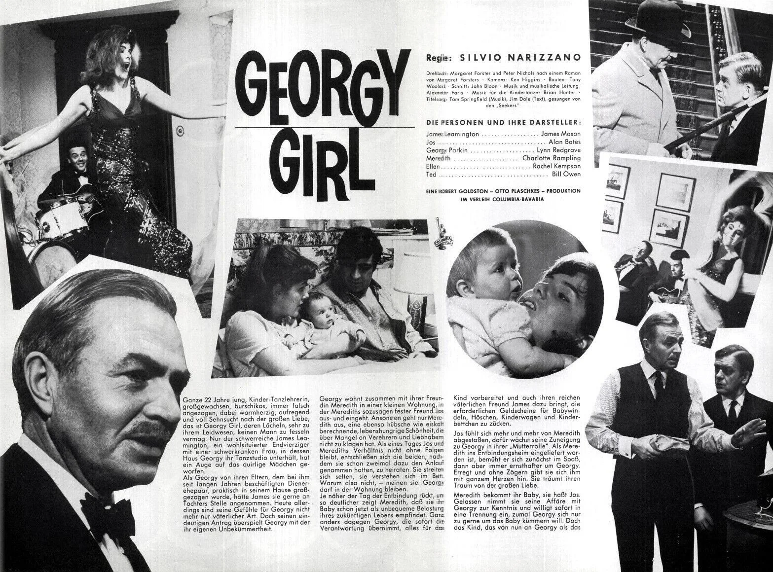 GEORGY GIRL 1966 James Mason, Alan Bates, Lynn Redgrave GERMAN BROCHURE, изображение 3