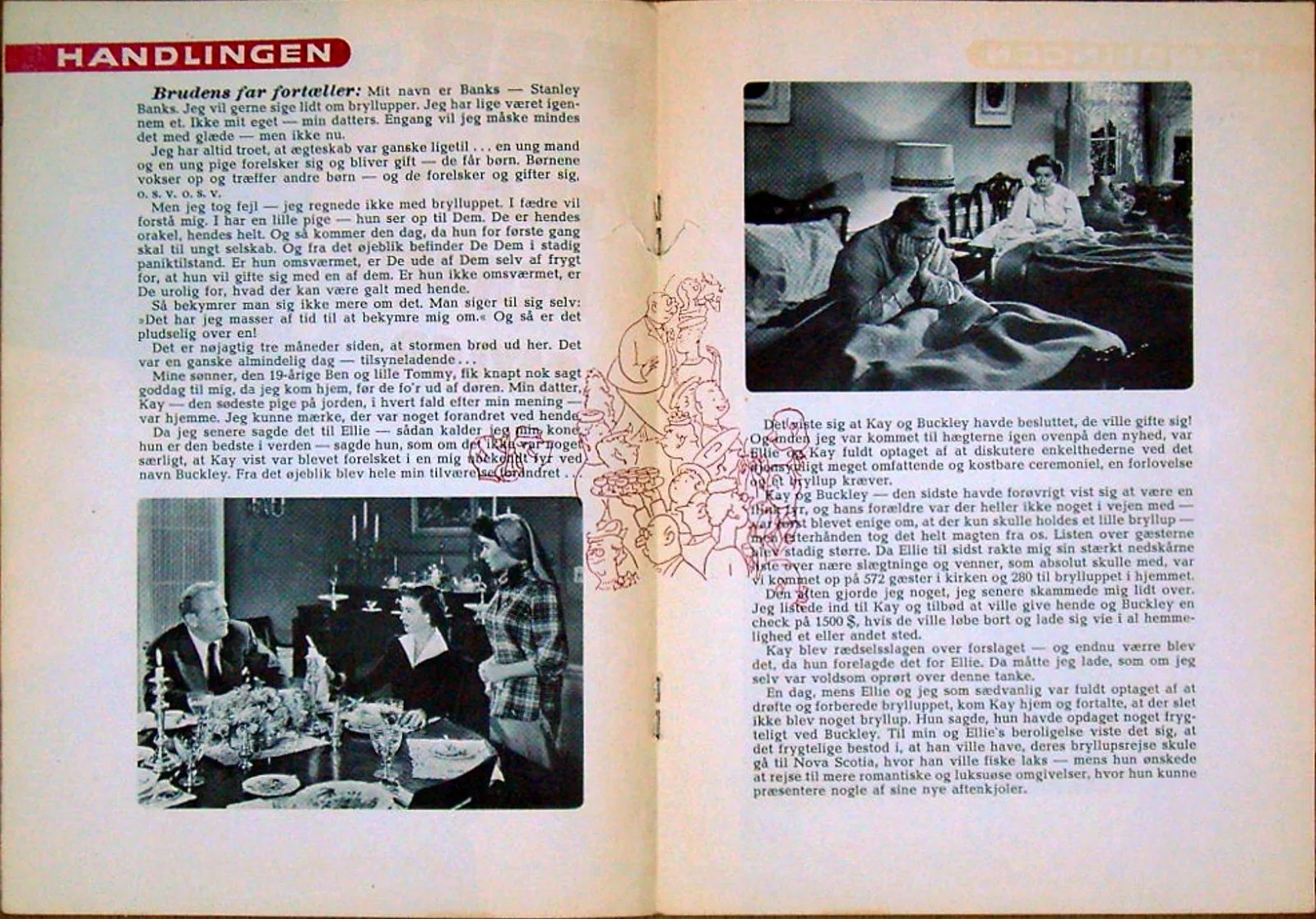 FATHER OF THE BRIDE 1950 Spencer Tracy, Joan Bennett, Elizabeth Taylor BROCHURE, изображение 2