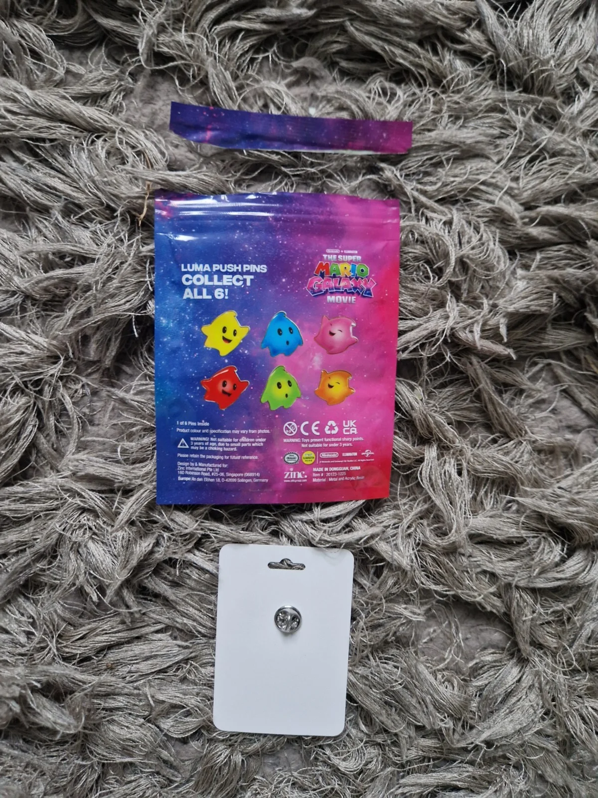 Nintendo Super Mario Galaxy Movie Luma Push Pin Collectible Odeon RARE ⭐️ Orange, изображение 2