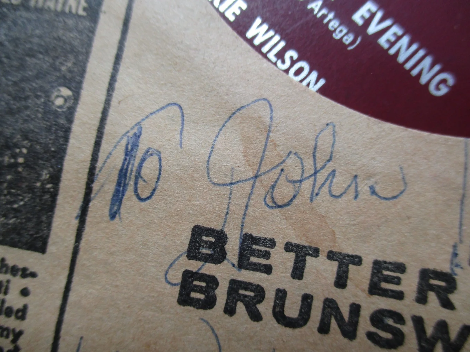 VERY RARE! Jackie Wilson Signed Sleeve 45 RPM Lonely Teardrops Gilliland Estate, изображение 4