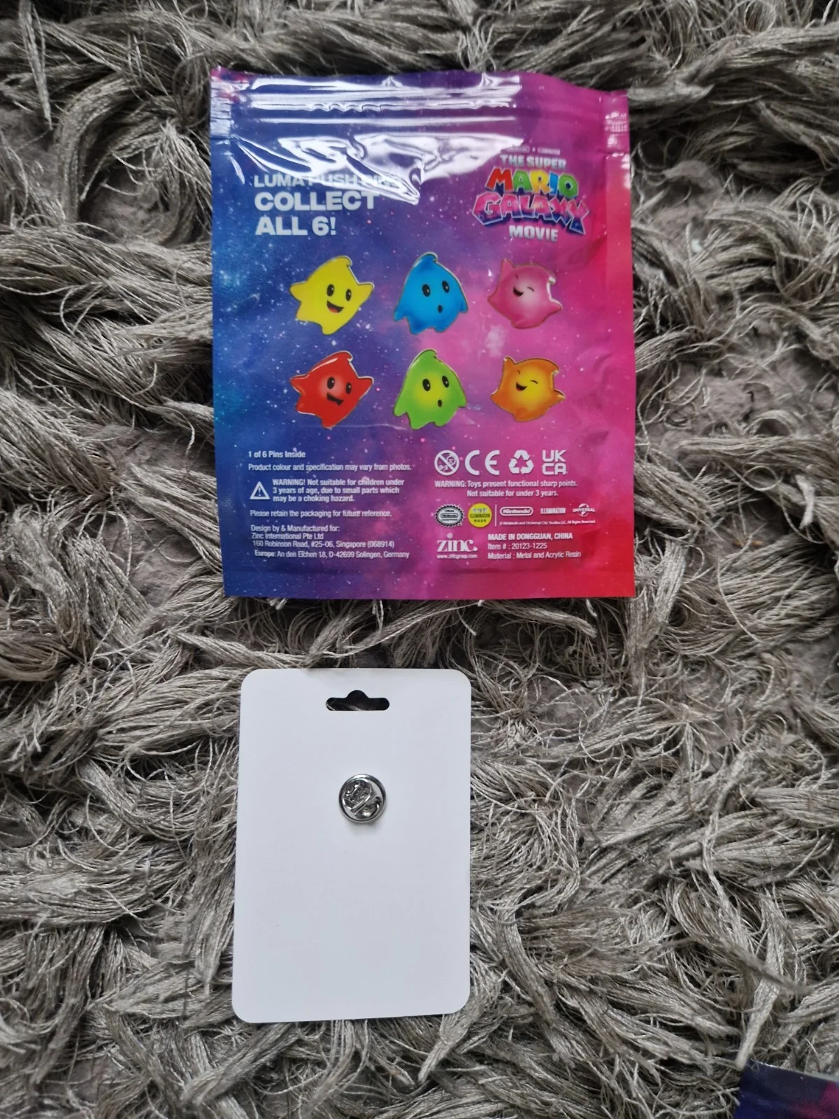 Nintendo The Super Mario Galaxy Movie Luma Push Pin Badge Odeon Exclusive - Blue, изображение 2