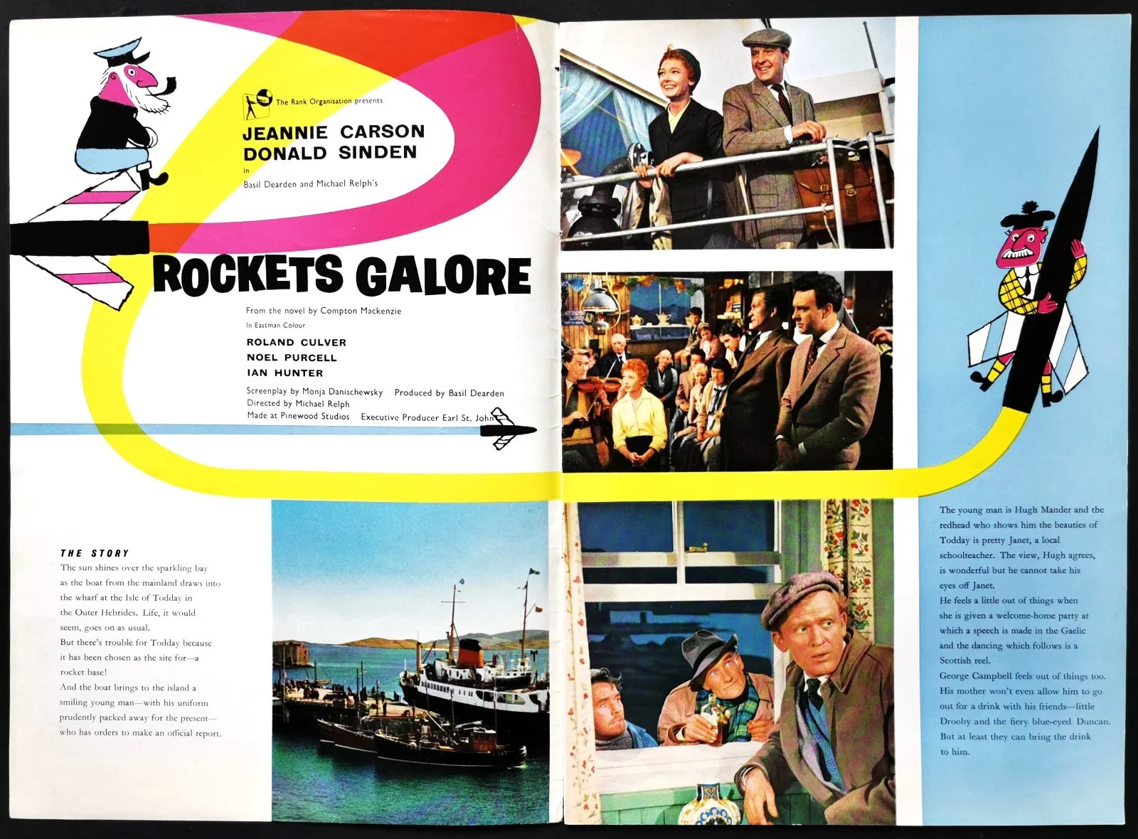 ROCKETS GALORE 1958 Jeannie Carson, Donald Sinden, Roland Culver UK BROCHURE, изображение 2