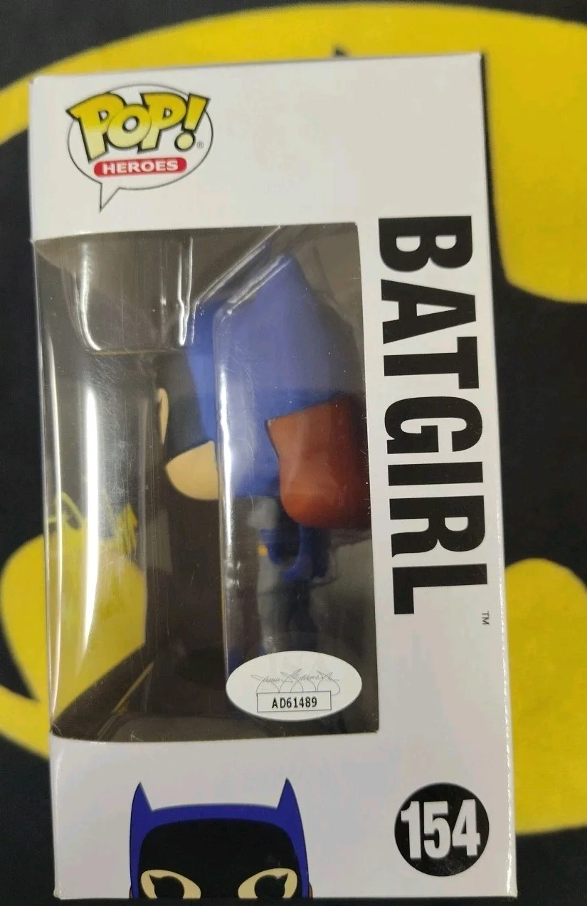 MELISSA GILBERT SIGNED BATGIRL 154 BTAS ANIMATED FUNKO POP JSA COA IN BOX ARMOR, image 4