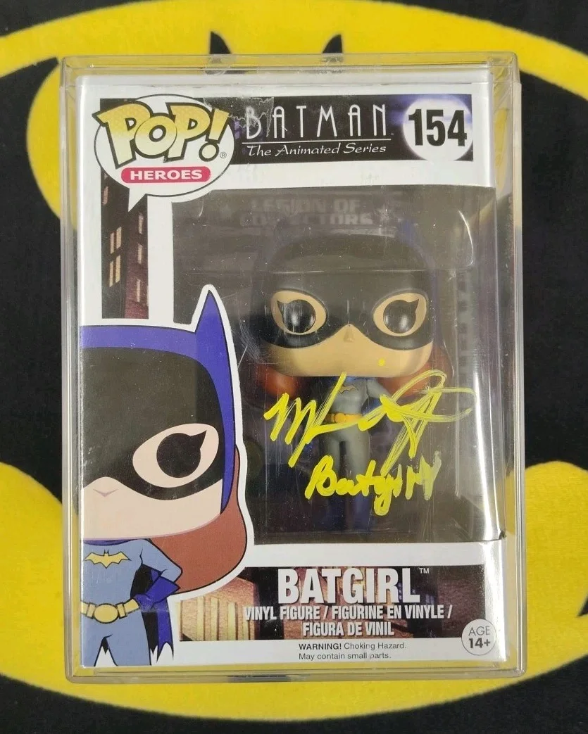 MELISSA GILBERT SIGNED BATGIRL 154 BTAS ANIMATED FUNKO POP JSA COA IN BOX ARMOR, image 5