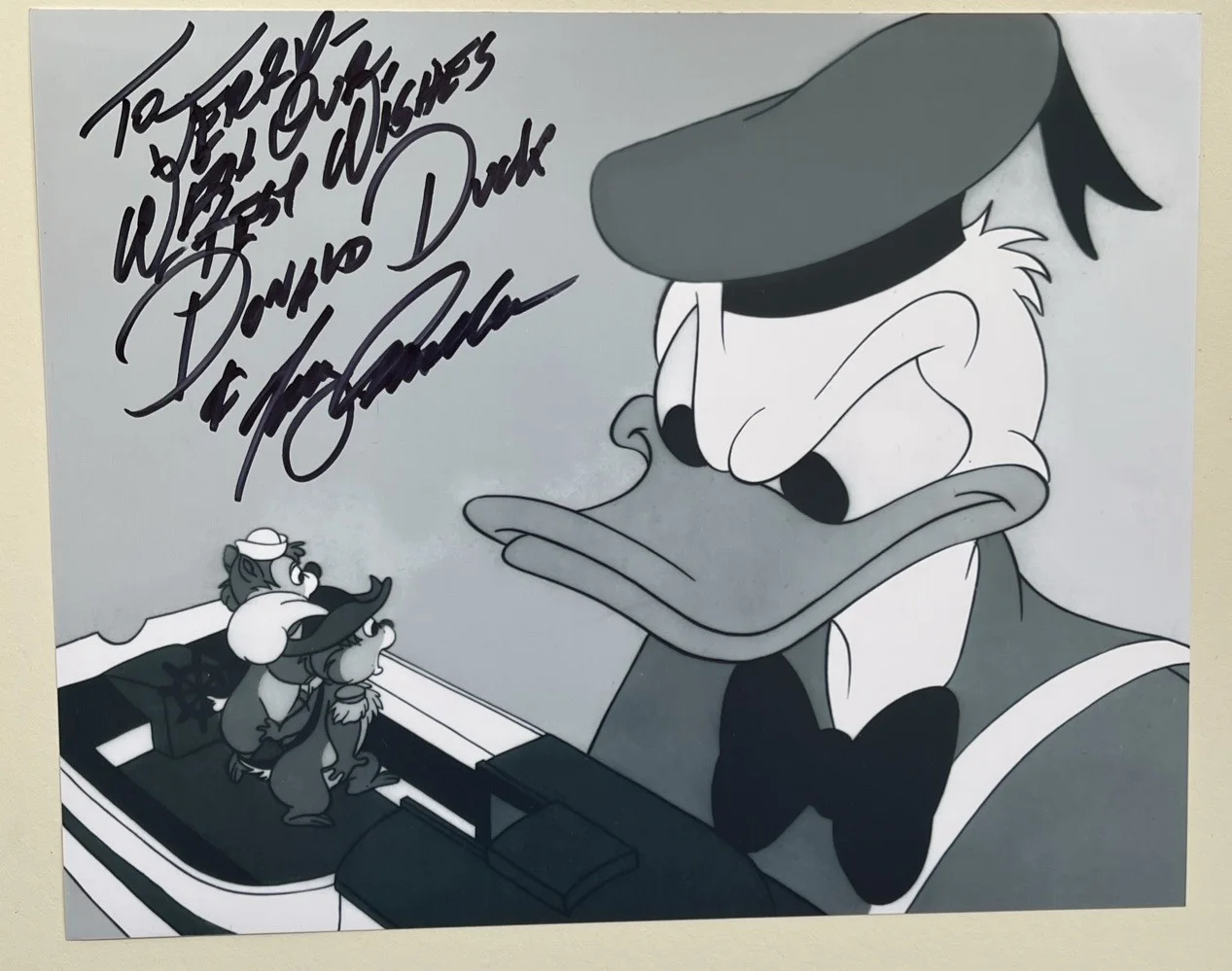 Tony Anselmo — Tony Anselmo DONALD DUCK Voice Actor Signed 8x10 Photo Disney To Jerry