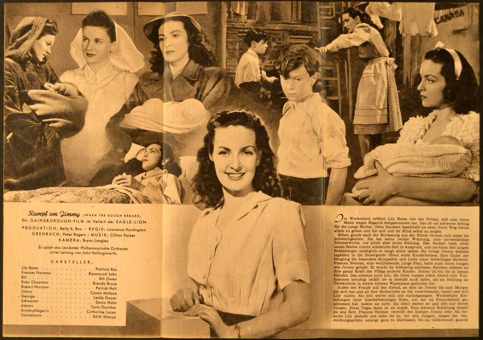 WHEN THE BOUGH BREAKS 1947 Patricia Roc, Rosamund John FILMPOST PROGRAMME, image 2