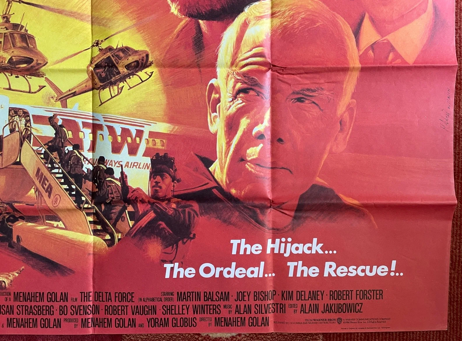 THE DELTA FORCE (1986) Original UK Quad Movie Film Poster Chuck Norris, изображение 5