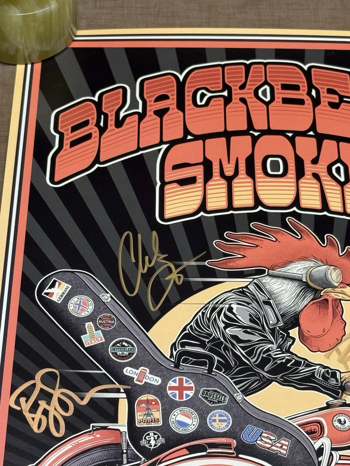Autographed Blackberry Smoke "Rattle, Ramble and Roll Tour" poster 2025 Signed, изображение 2