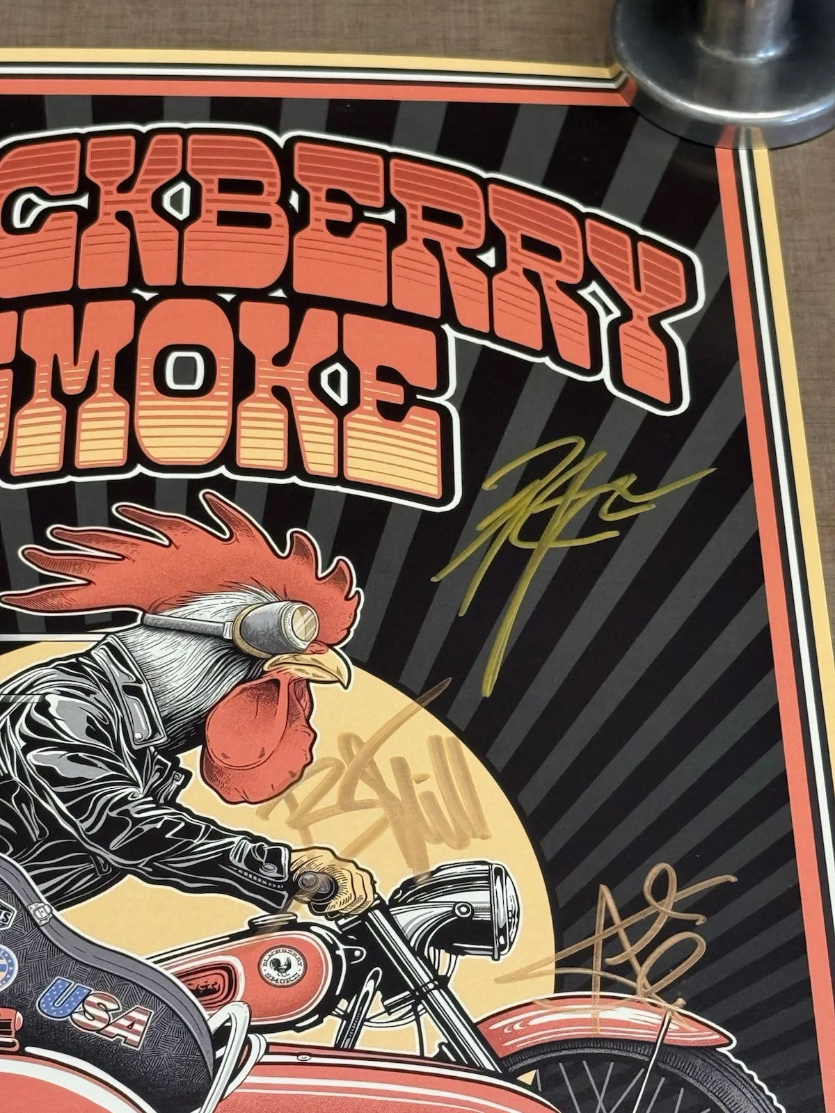 Autographed Blackberry Smoke "Rattle, Ramble and Roll Tour" poster 2025 Signed, изображение 3