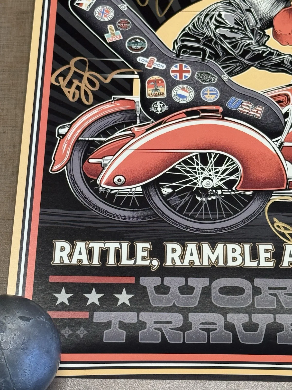 Autographed Blackberry Smoke "Rattle, Ramble and Roll Tour" poster 2025 Signed, изображение 5