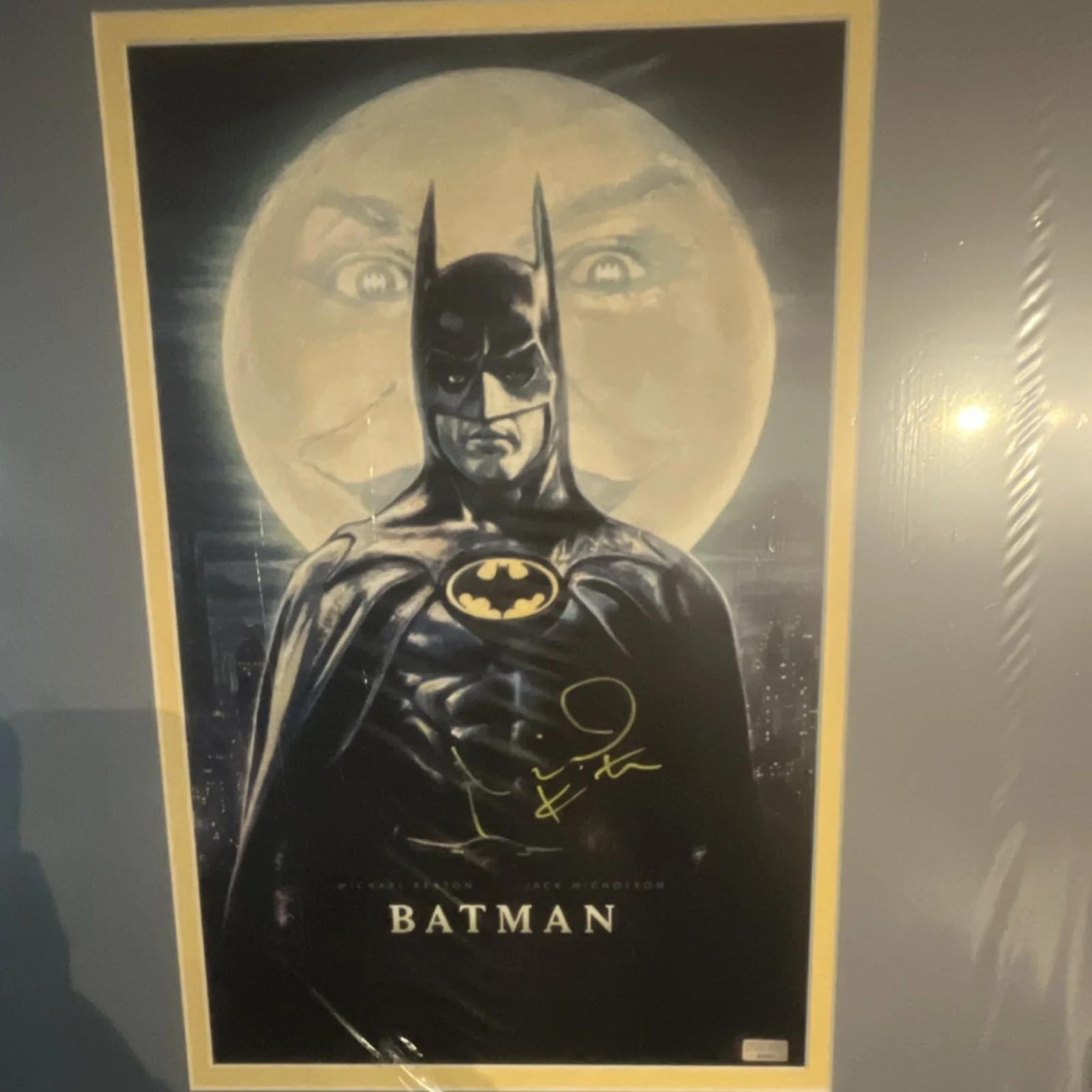 Michael Keaton — Batman 1989 Original Poster Signed by Michael Keaton Authenticated, image 2
