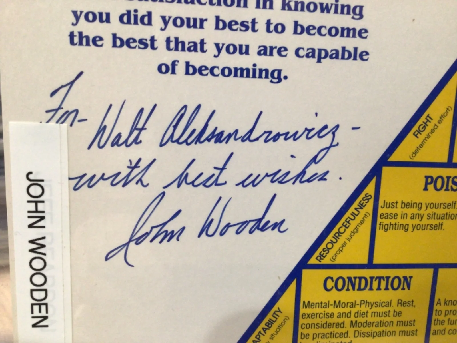 john wooded signed and inscribed pyramid. free shipping, image 2