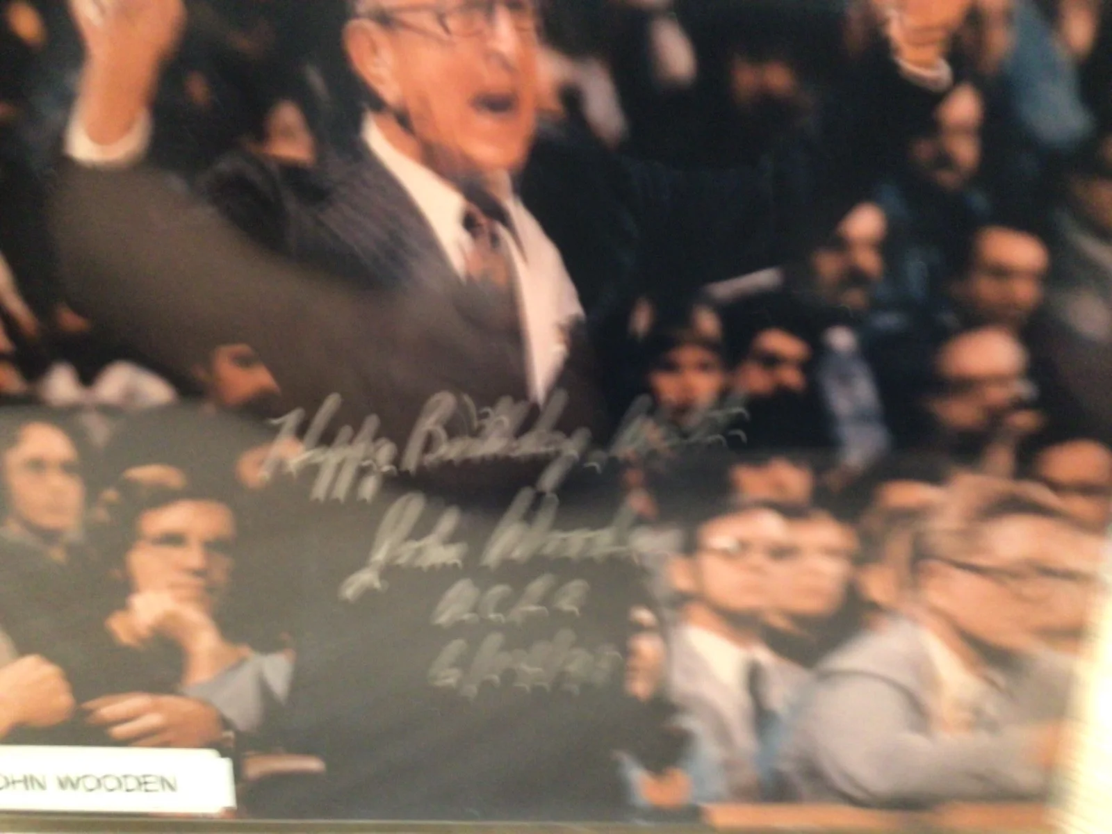 John wooden — john wooden signed and inscribed 8x10 free shipping, image 2