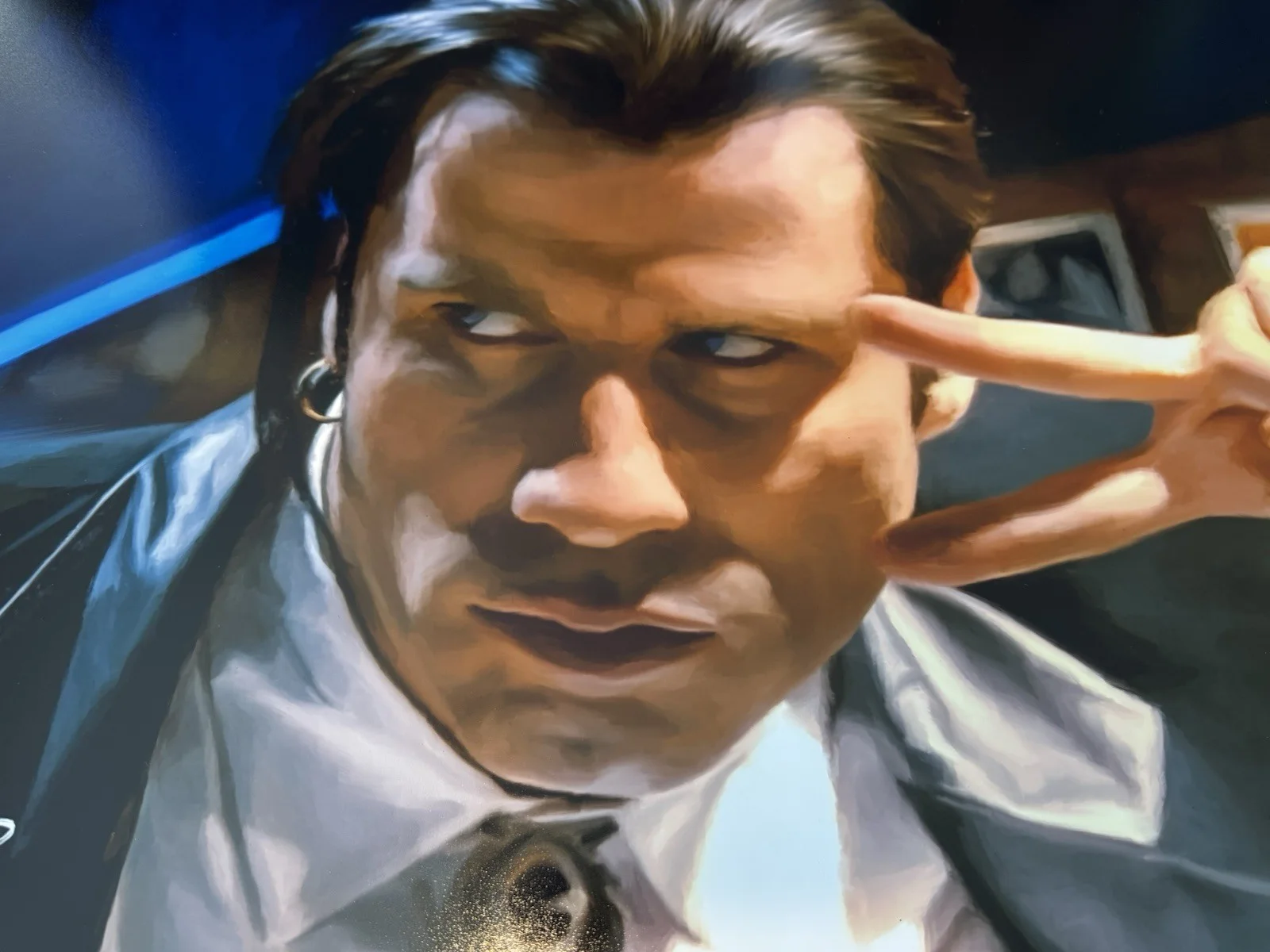 John Travolta — John Travolta Signed 20x30 Pulp Fiction Photo Vincent Vega by Gabriel Toro, изображение 3
