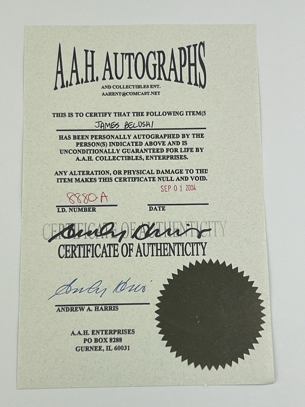 James Belushi — James Jim Belushi Signed Autographed 8x10 Photo + COA - K-9 Comedic Actor, image 3