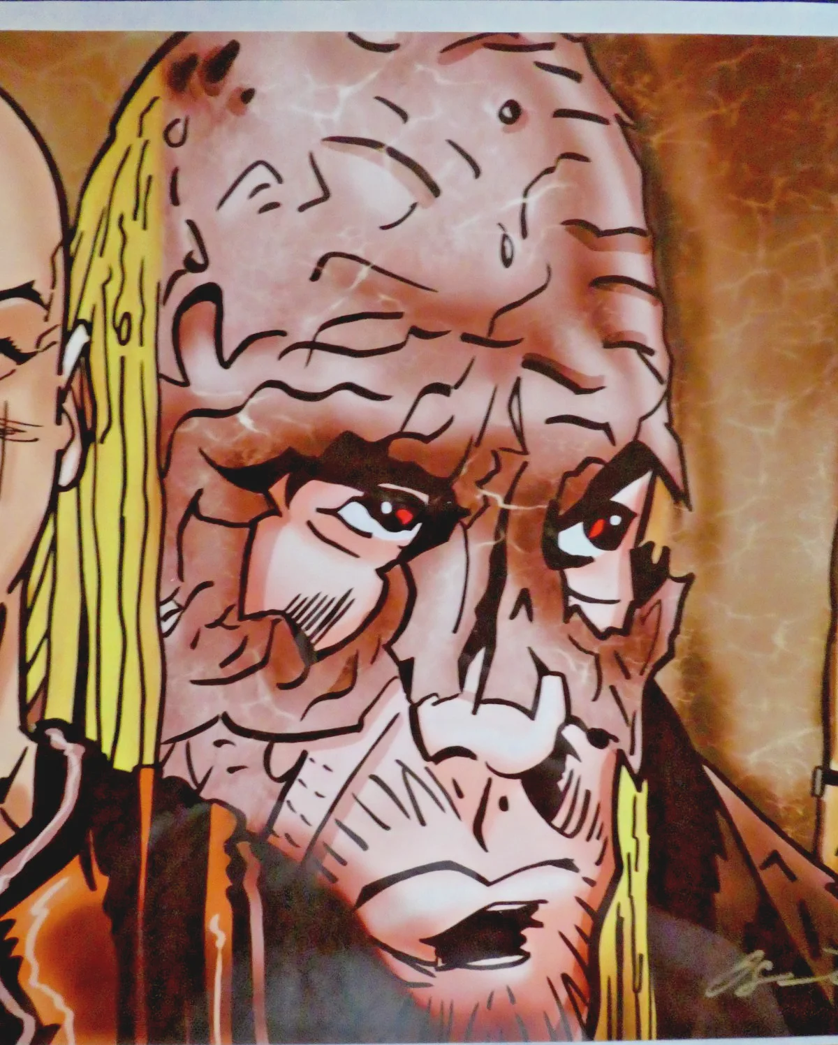 The Walking Dead Whisperers Alpha Beta comic style metal poster 11 x 14 SIGNED, image 2