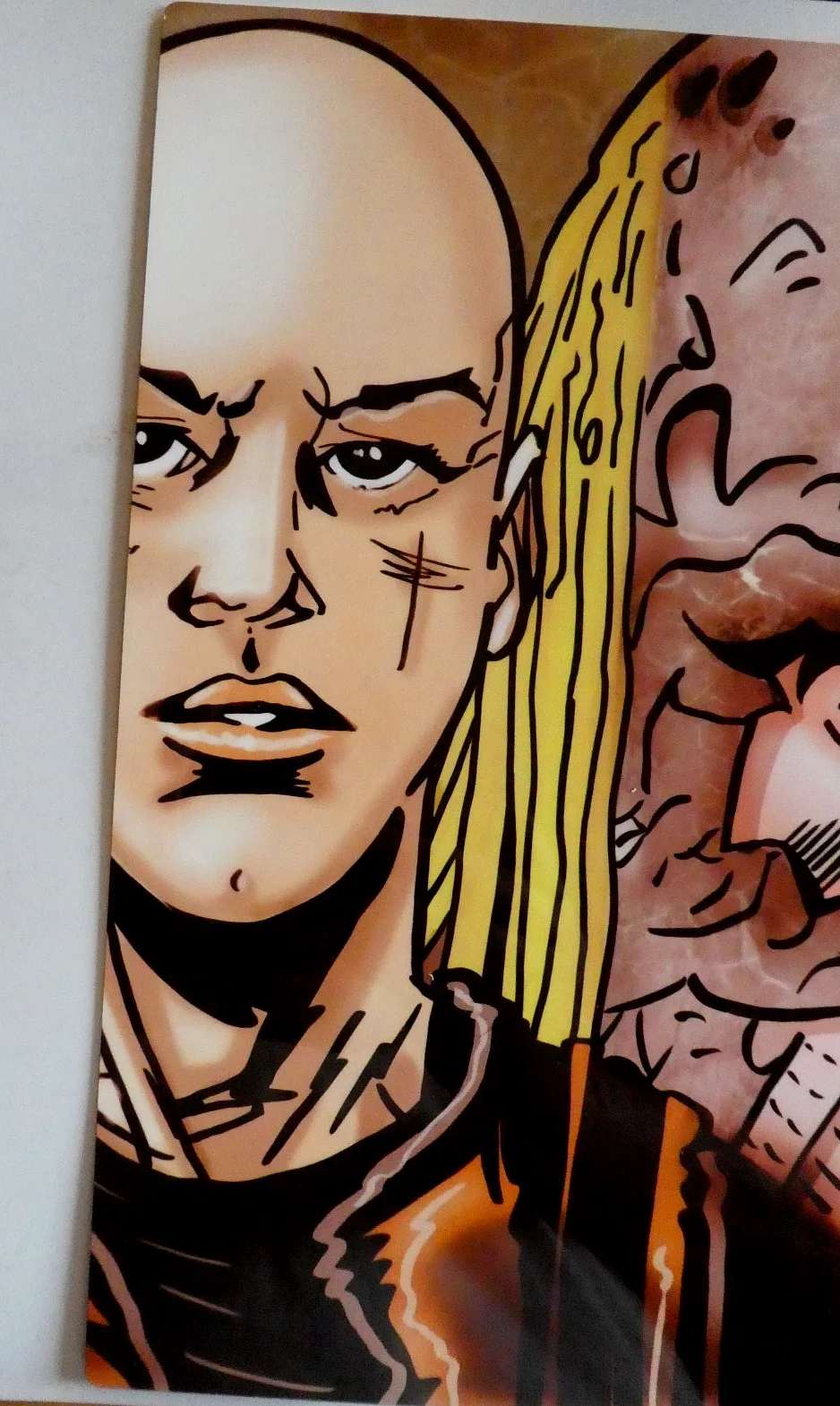 The Walking Dead Whisperers Alpha Beta comic style metal poster 11 x 14 SIGNED, image 3