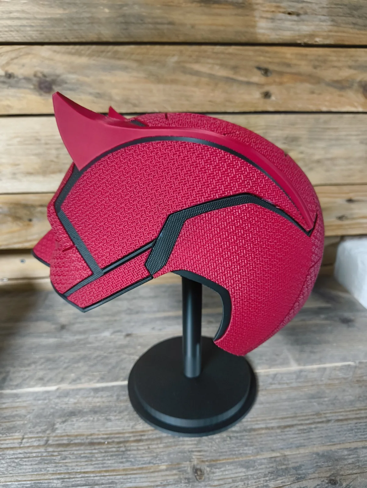 Daredevil Born Again Helmet 3D Printed Raw + Stand | Mask | Display, image 3