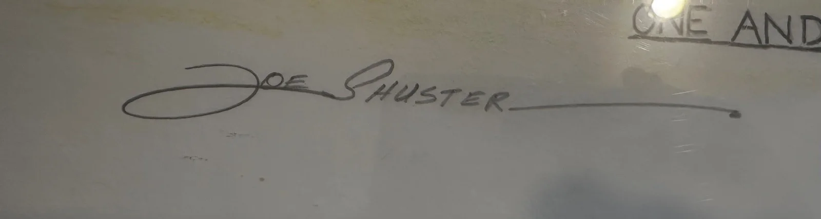 Joe Shuster — JOE SHUSTER ORIGINAL SUPERMAN & CLARK KENT DRAWING c.1985 SIGNED, ONE OF A KIND, image 5