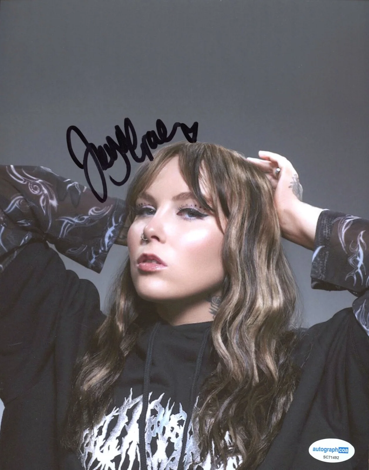 KENYA GRACE — Kenya Grace signed Autographed 8x10 Photo PROOF c SINGER Strangers ACOA COA, изображение 3